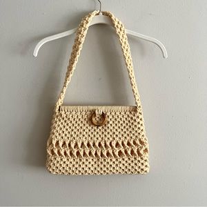 Excellent condition Knotted handbag vintage item warm creamy color looks…